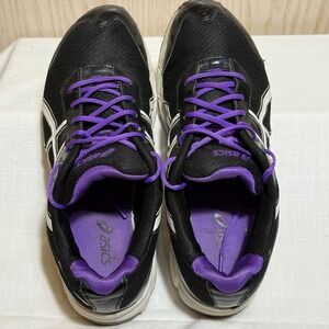 ASICS Gel-Quick Walk Women's 8 Black Purple Walking‎ Shoes Q268N Comfort Sneaker